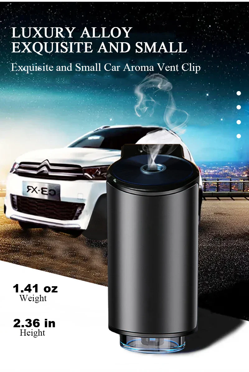 Diffuseur d'arômes électrique pour voiture et humidificateur d'air USB - Parfum et fraîcheur