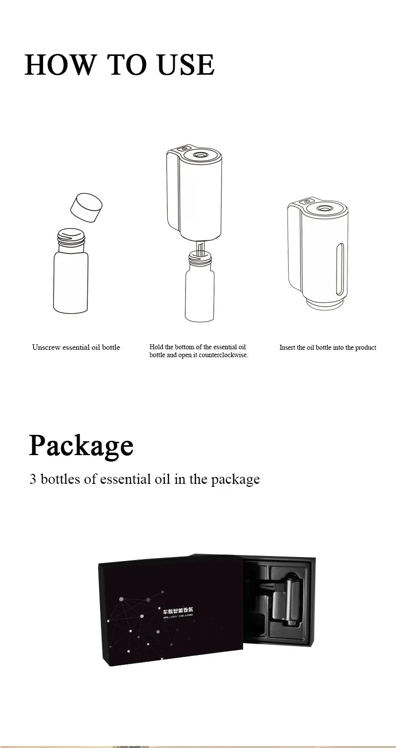 Diffuseur d'arômes électrique pour voiture et humidificateur d'air USB - Parfum et fraîcheur