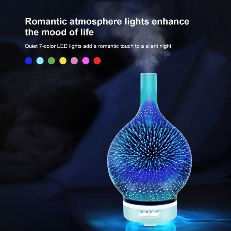Diffuseur d'huiles essentielles d'humidificateur d'air de feux d'artifice 3D
