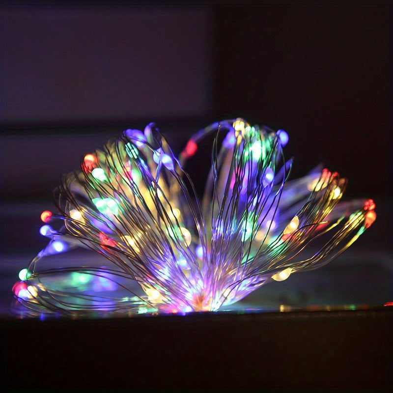 Guirlande lumineuse à piles en fil de cuivre