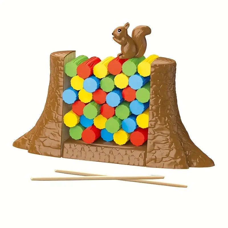 Jeu de société d'équilibre écureuil Stacker pour enfants