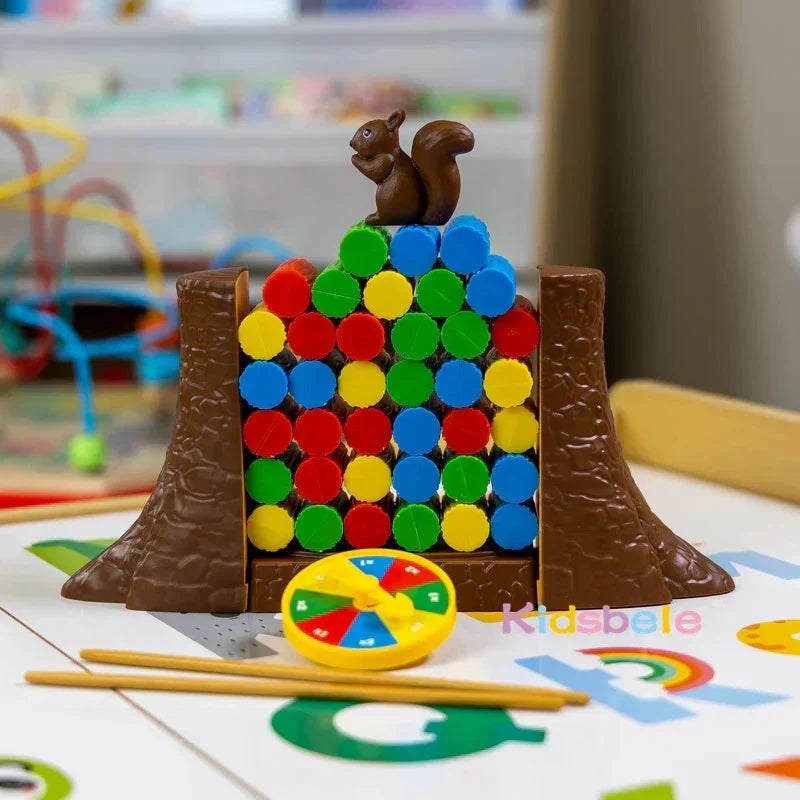 Jeu de société d'équilibre écureuil Stacker pour enfants