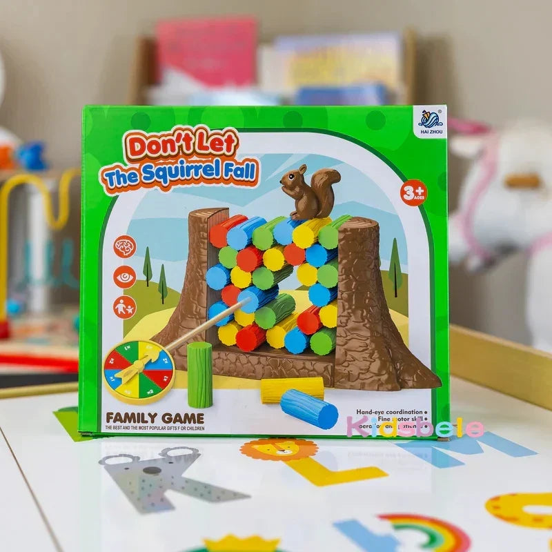 Jeu de société d'équilibre écureuil Stacker pour enfants