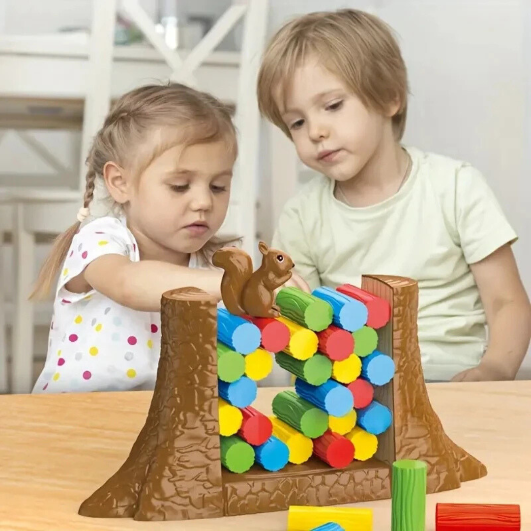 Jeu de société d'équilibre écureuil Stacker pour enfants