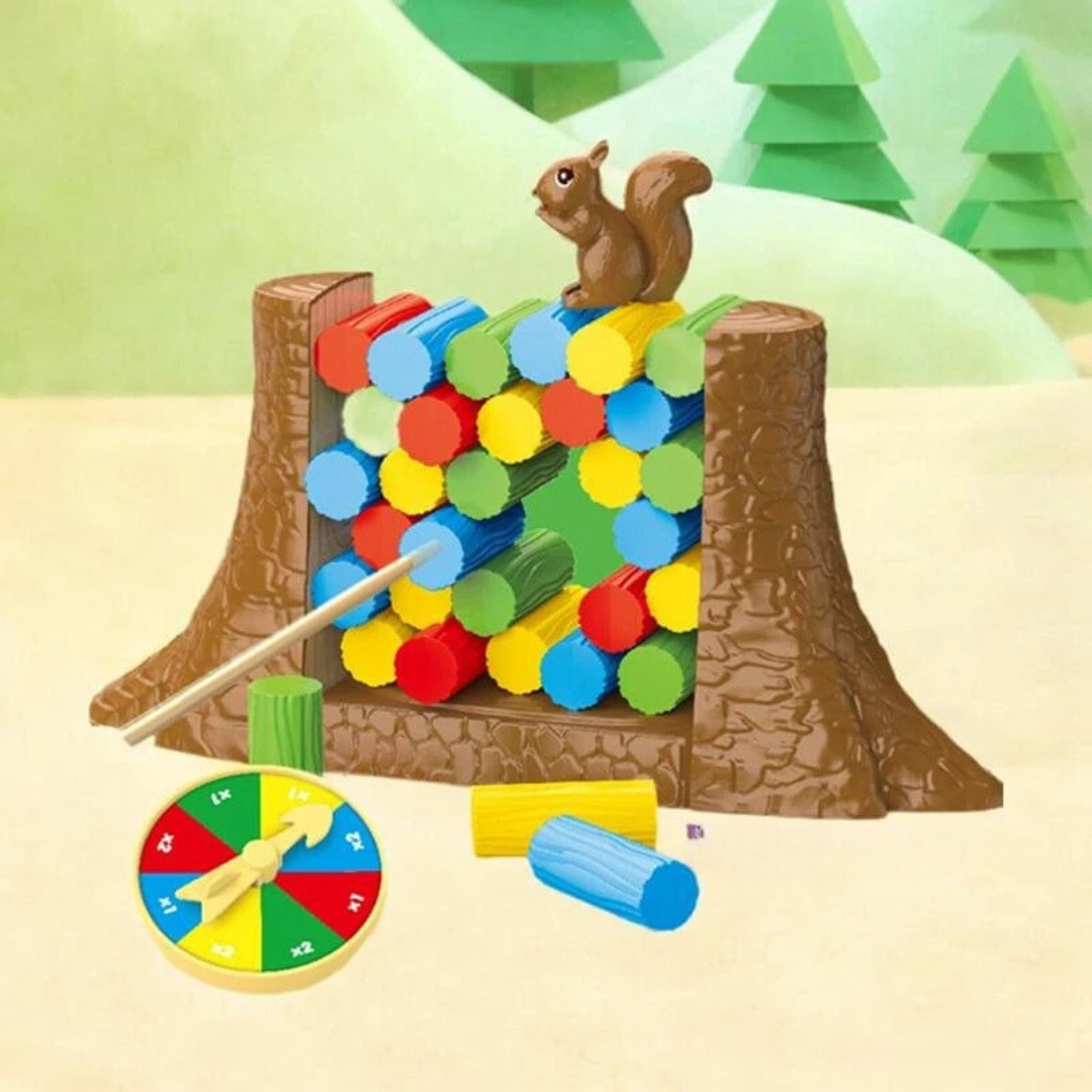 Jeu de société d'équilibre écureuil Stacker pour enfants