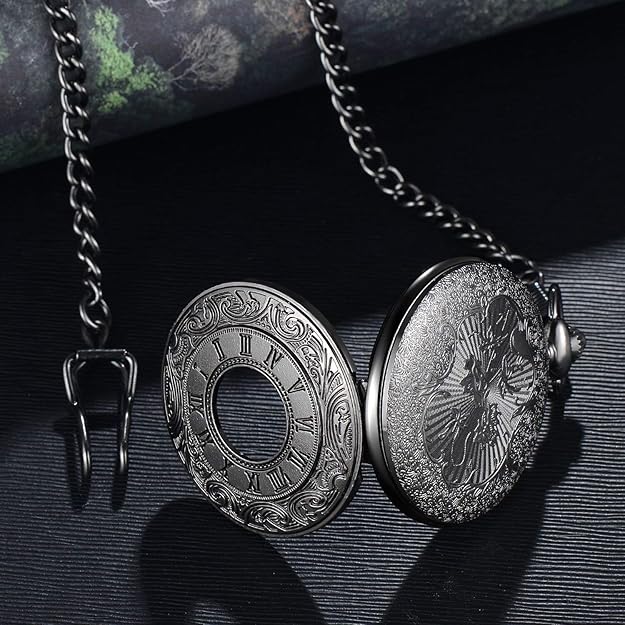 Montre de poche classique à chiffres romains pour hommes