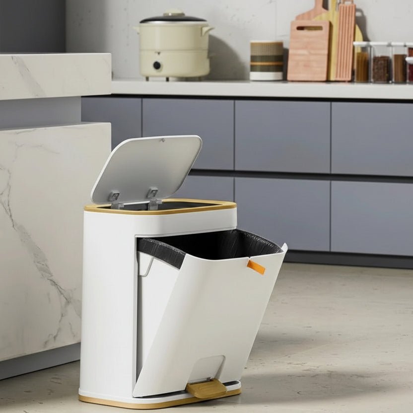CLEANSIA – Poubelle de salle de bains minimaliste avec couvercle intelligent