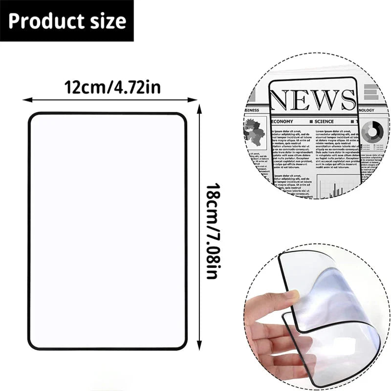 Loupe ultra-fine au format A5 pour une lecture facile