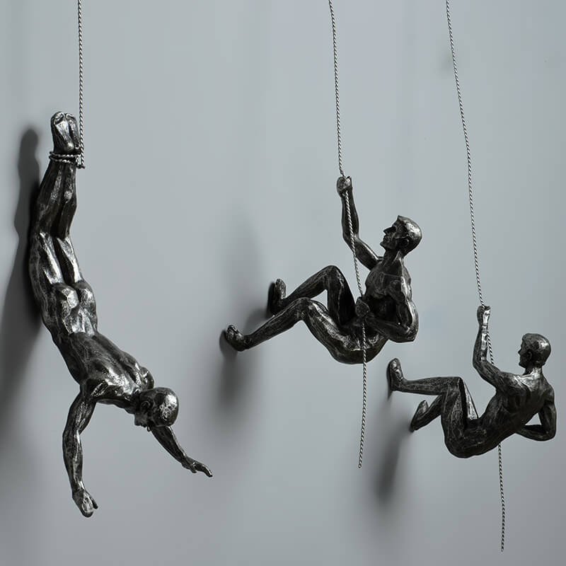 Décoration murale CraftedClimb Climber – Art mural inspirant en résine et en fer