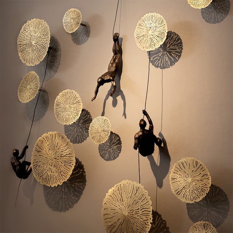 Décoration murale CraftedClimb Climber – Art mural inspirant en résine et en fer