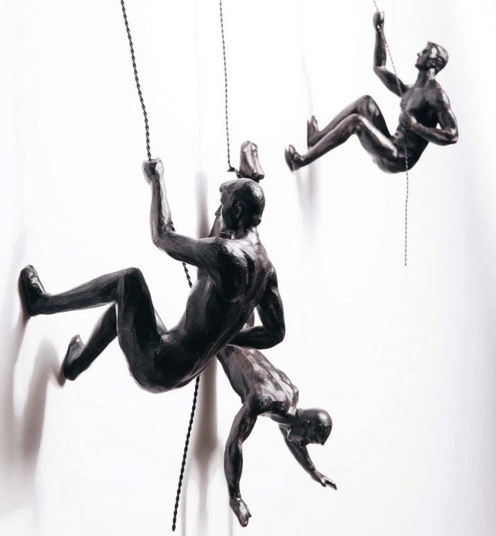 Décoration murale CraftedClimb Climber – Art mural inspirant en résine et en fer
