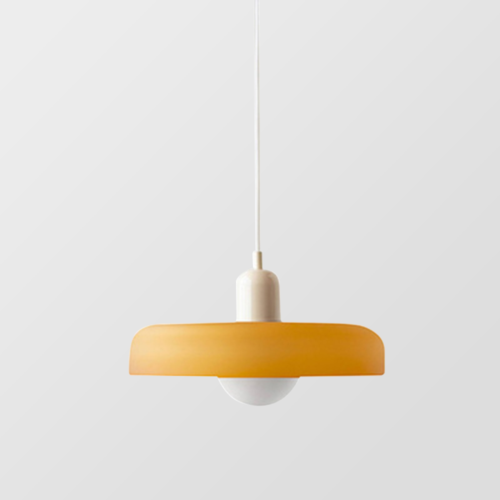 Lampe à suspension en verre colorée de style Bauhaus