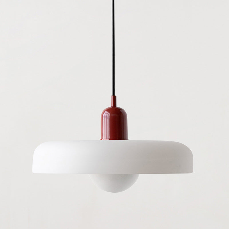 Lampe à suspension en verre colorée de style Bauhaus