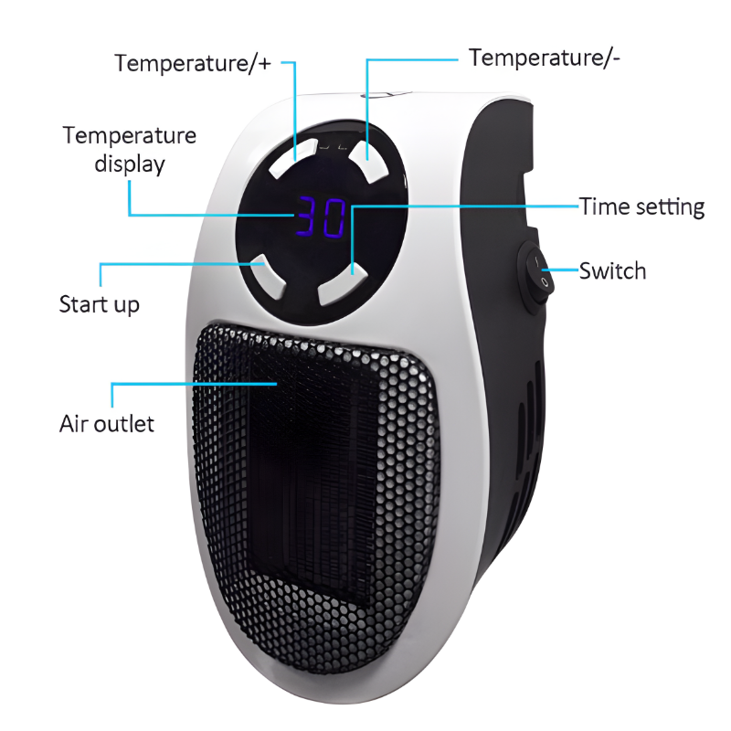 Chauffage électrique portable unisexe pour la chaleur personnelle