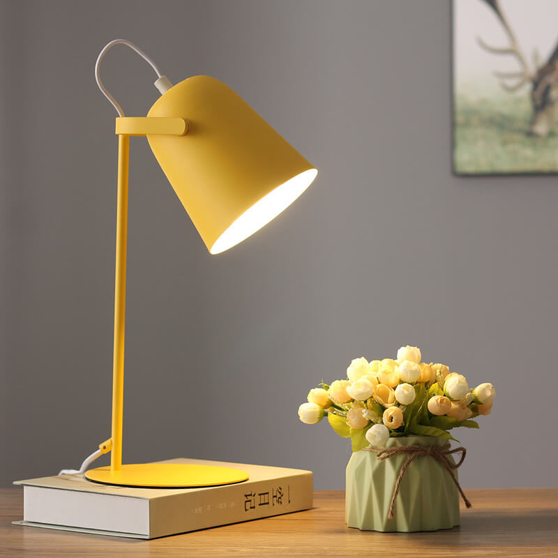 Lampe de table conique - Lampe de chevet en métal - Éclairage de style moderne