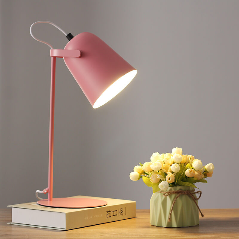 Lampe de table conique - Lampe de chevet en métal - Éclairage de style moderne