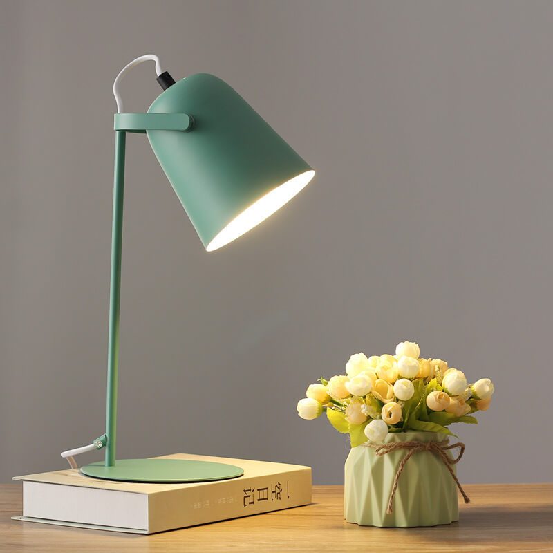 Lampe de table conique - Lampe de chevet en métal - Éclairage de style moderne