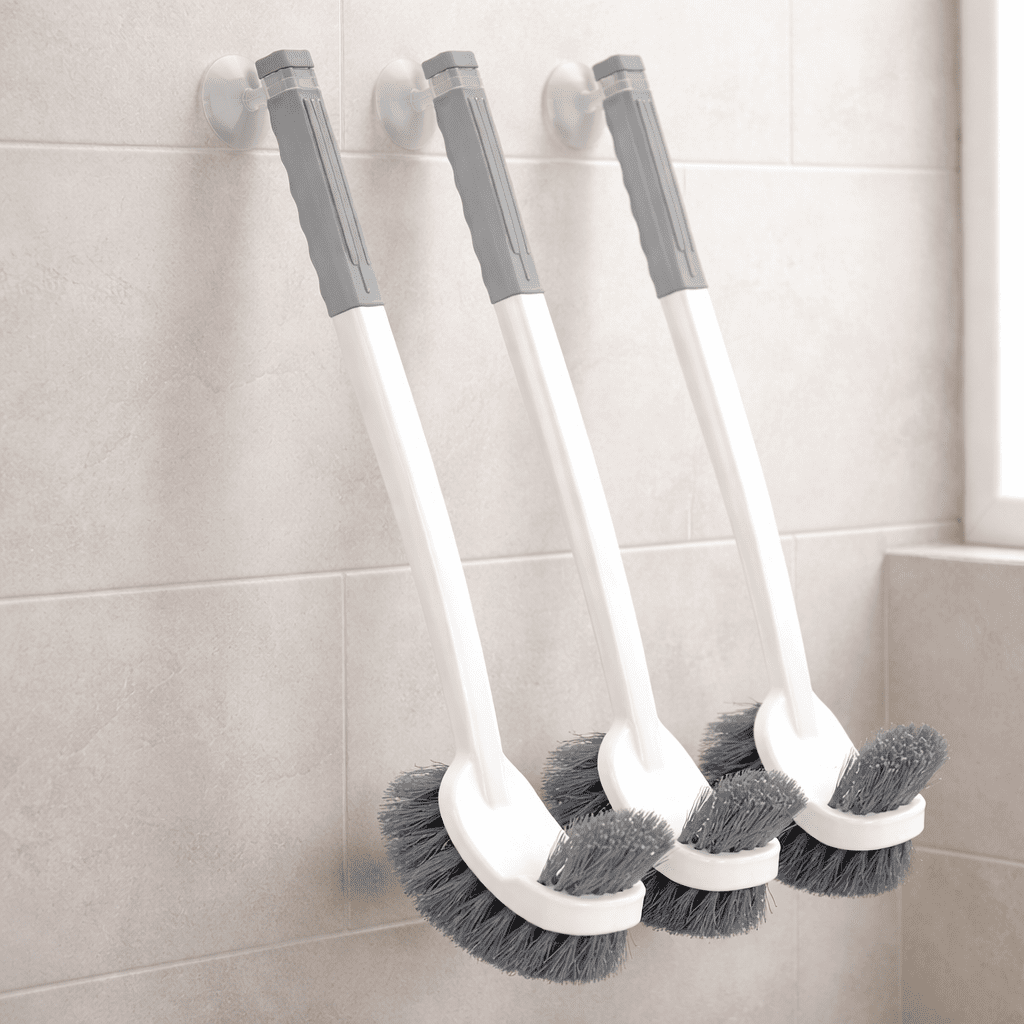 Brosse WC murale à double face pour un nettoyage en profondeur des coins