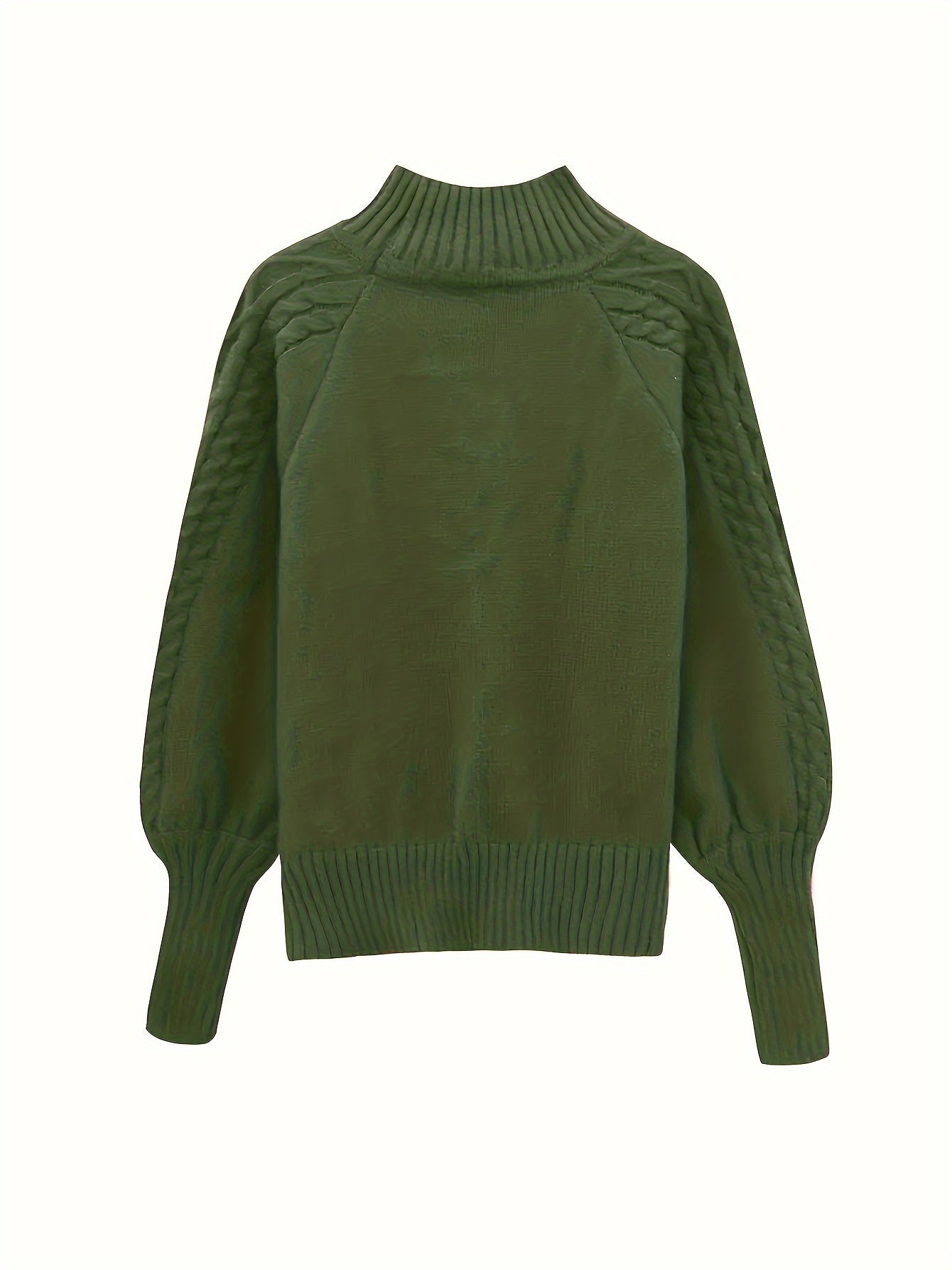 Dames Gebreide Pullover met Halfhoge Kraag – Élégant et confortable