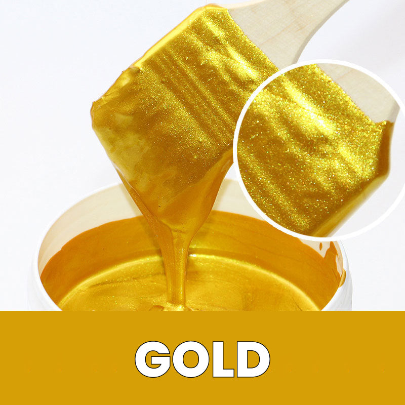 Peinture Métallisée Effet Feuille d'Or — Finition Brillante (pinceau inclus)