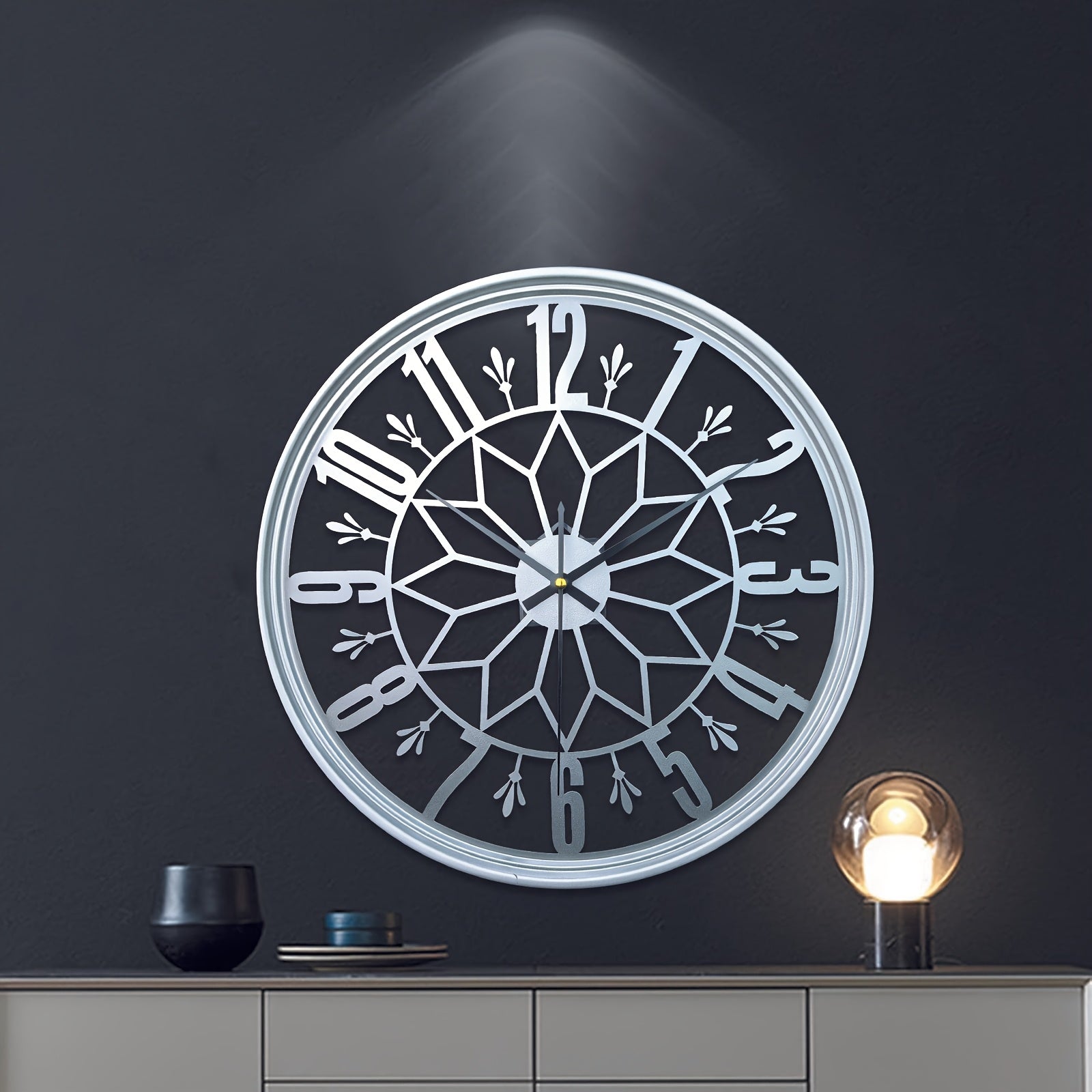 Horloge Murale Industrielle 30cm Mouvement Silencieux Vintage en Métal | Sansotis