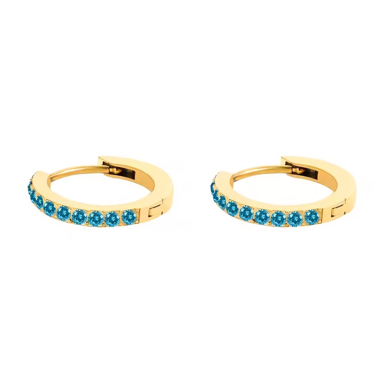Boucles d'oreilles Huggie créoles délicates avec pierre de naissance