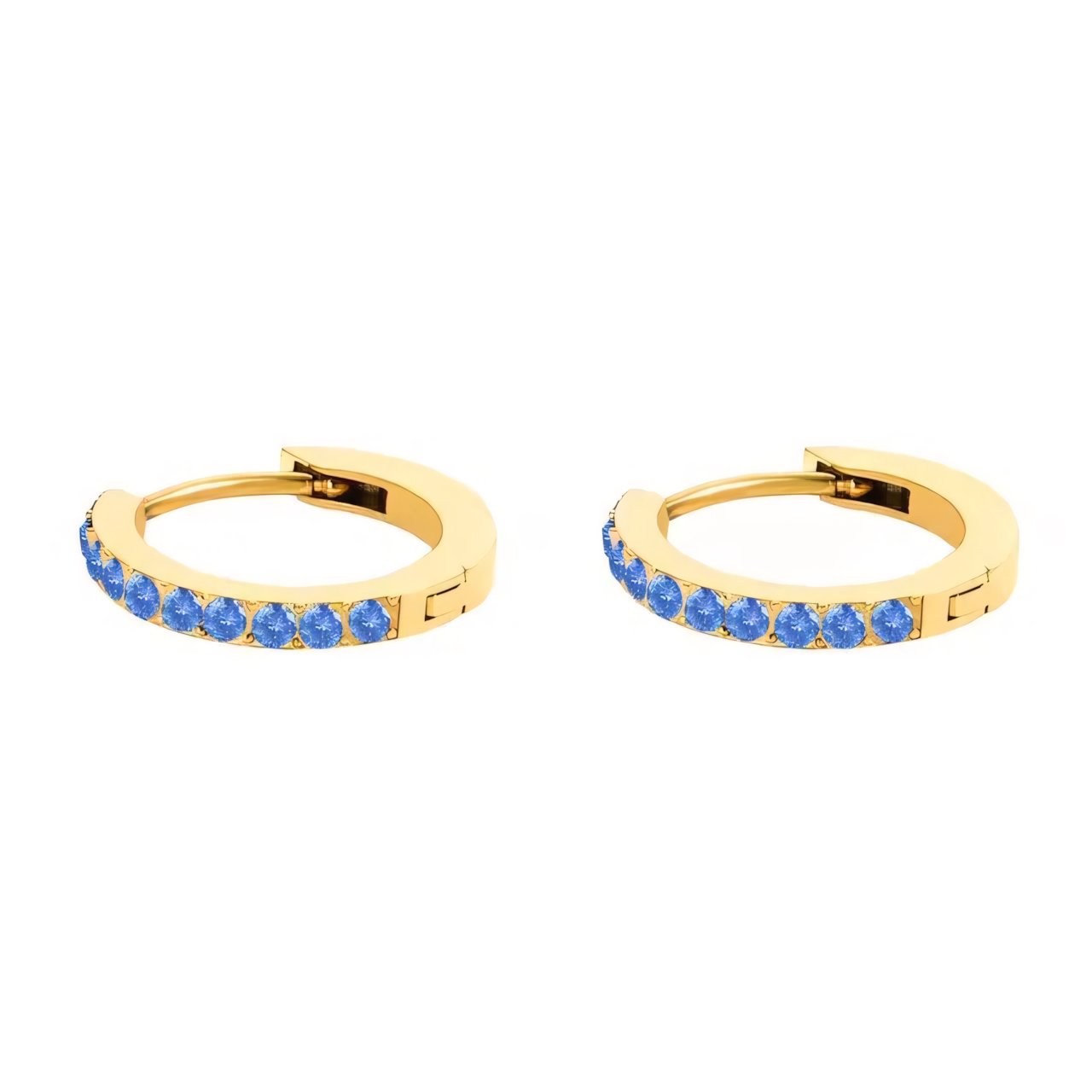 Boucles d'oreilles Huggie créoles délicates avec pierre de naissance