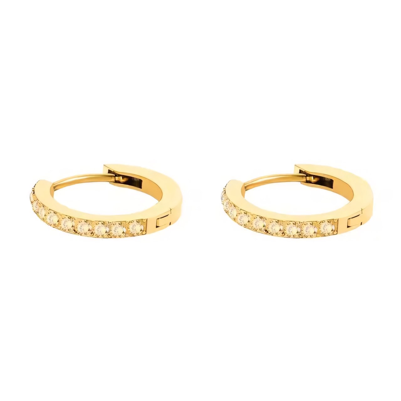 Boucles d'oreilles Huggie créoles délicates avec pierre de naissance