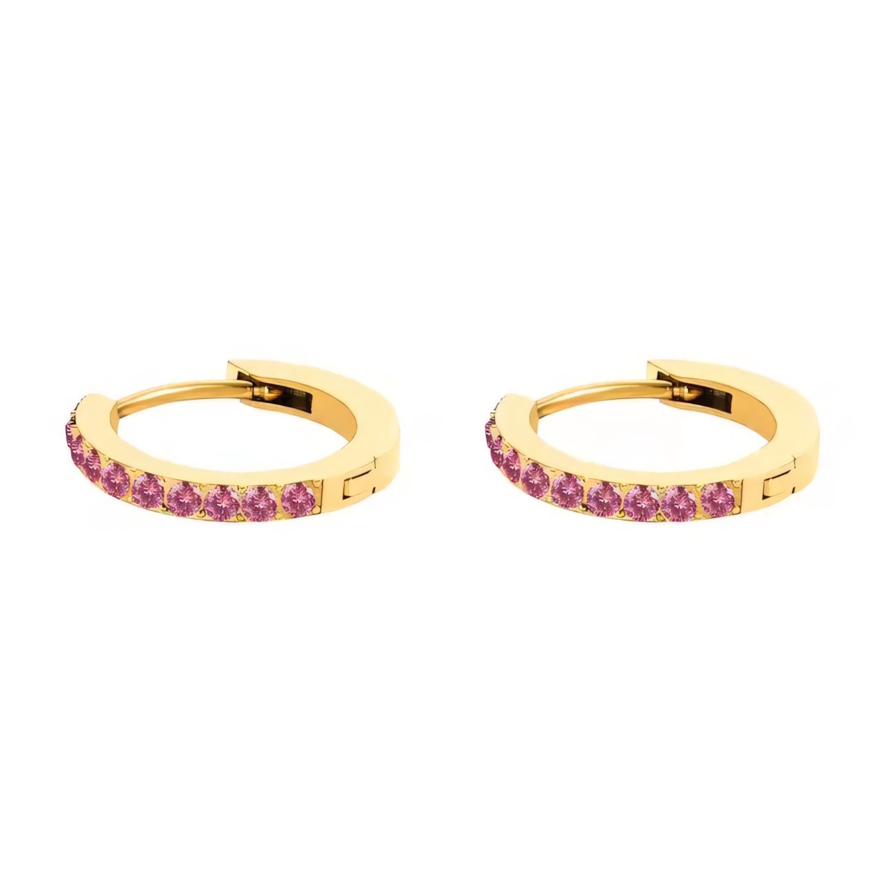 Boucles d'oreilles Huggie créoles délicates avec pierre de naissance