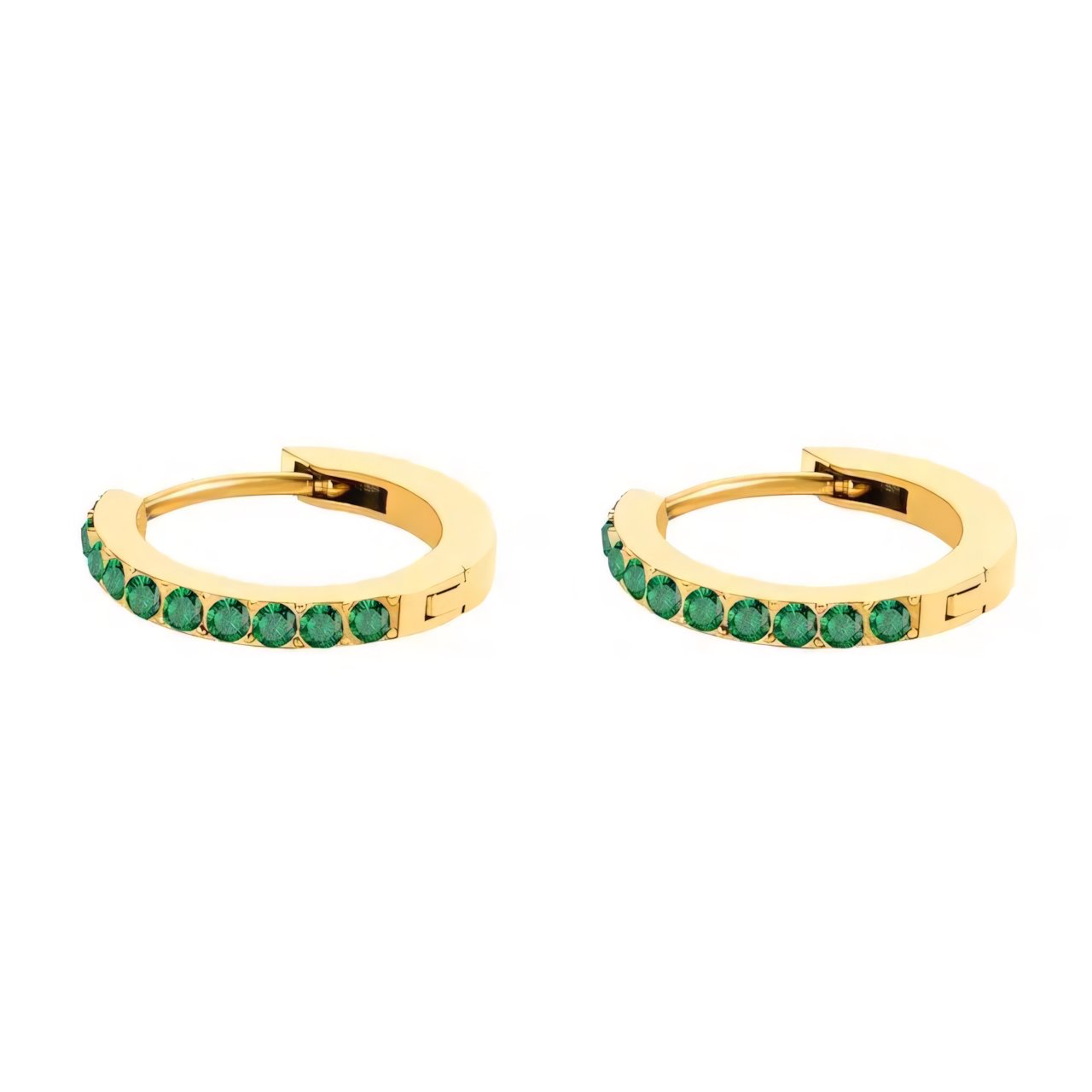 Boucles d'oreilles Huggie créoles délicates avec pierre de naissance