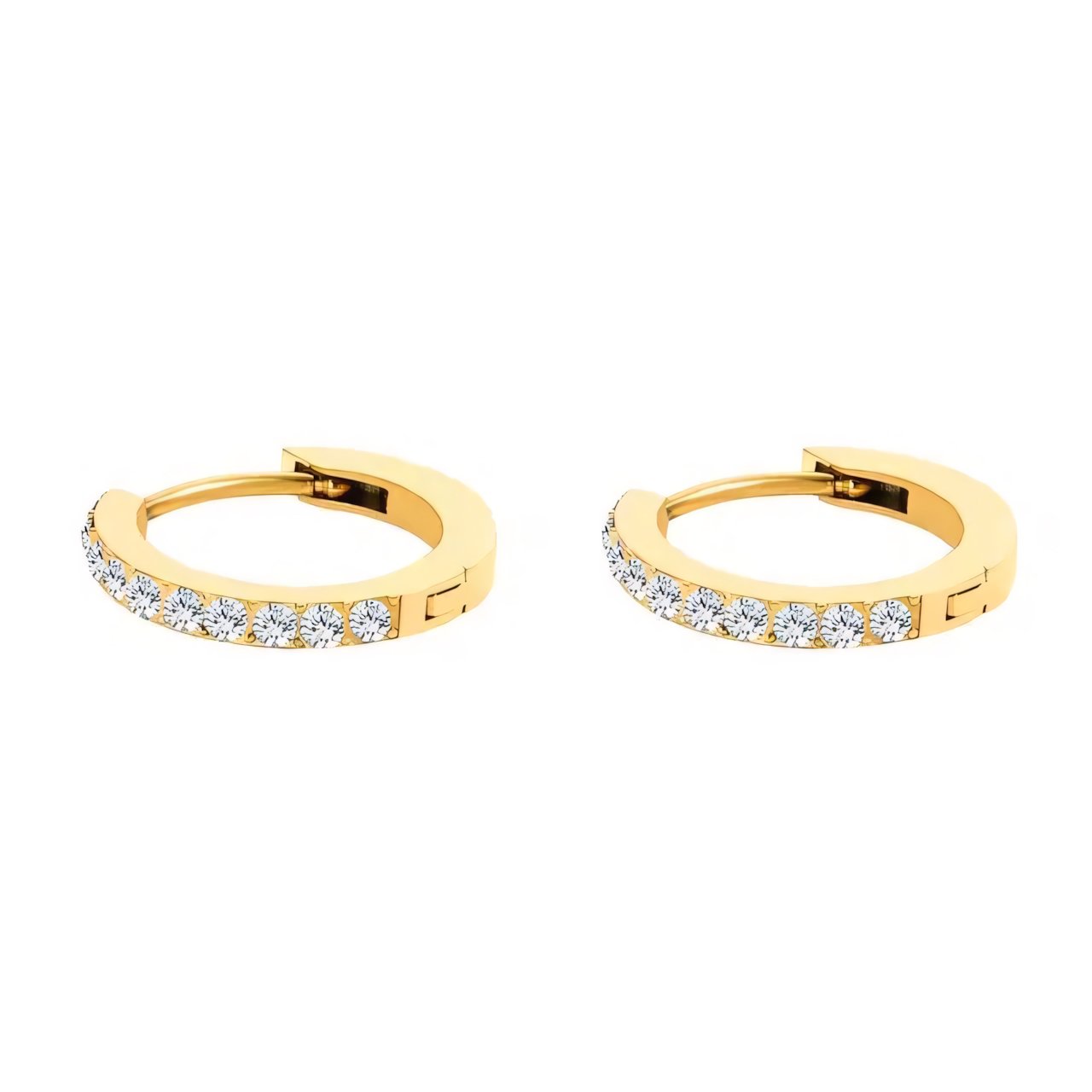 Boucles d'oreilles Huggie créoles délicates avec pierre de naissance