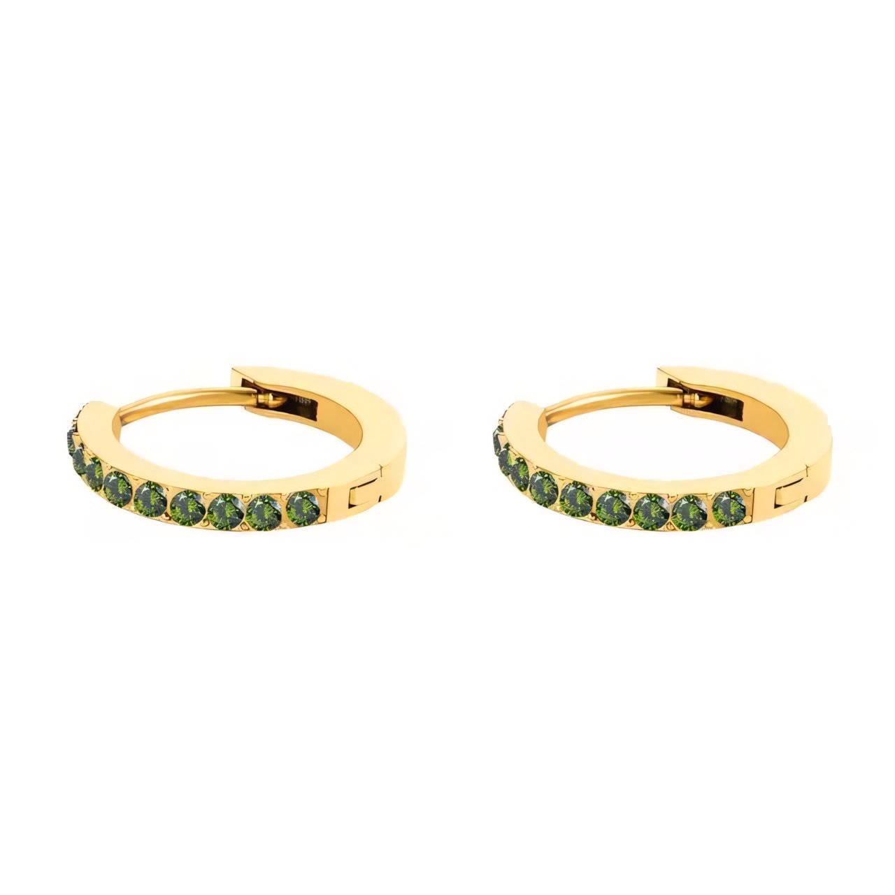 Boucles d'oreilles Huggie créoles délicates avec pierre de naissance