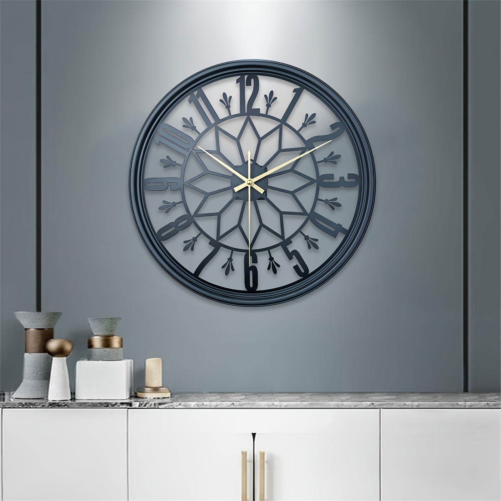 Horloge Murale Industrielle 30cm Mouvement Silencieux Vintage en Métal | Sansotis