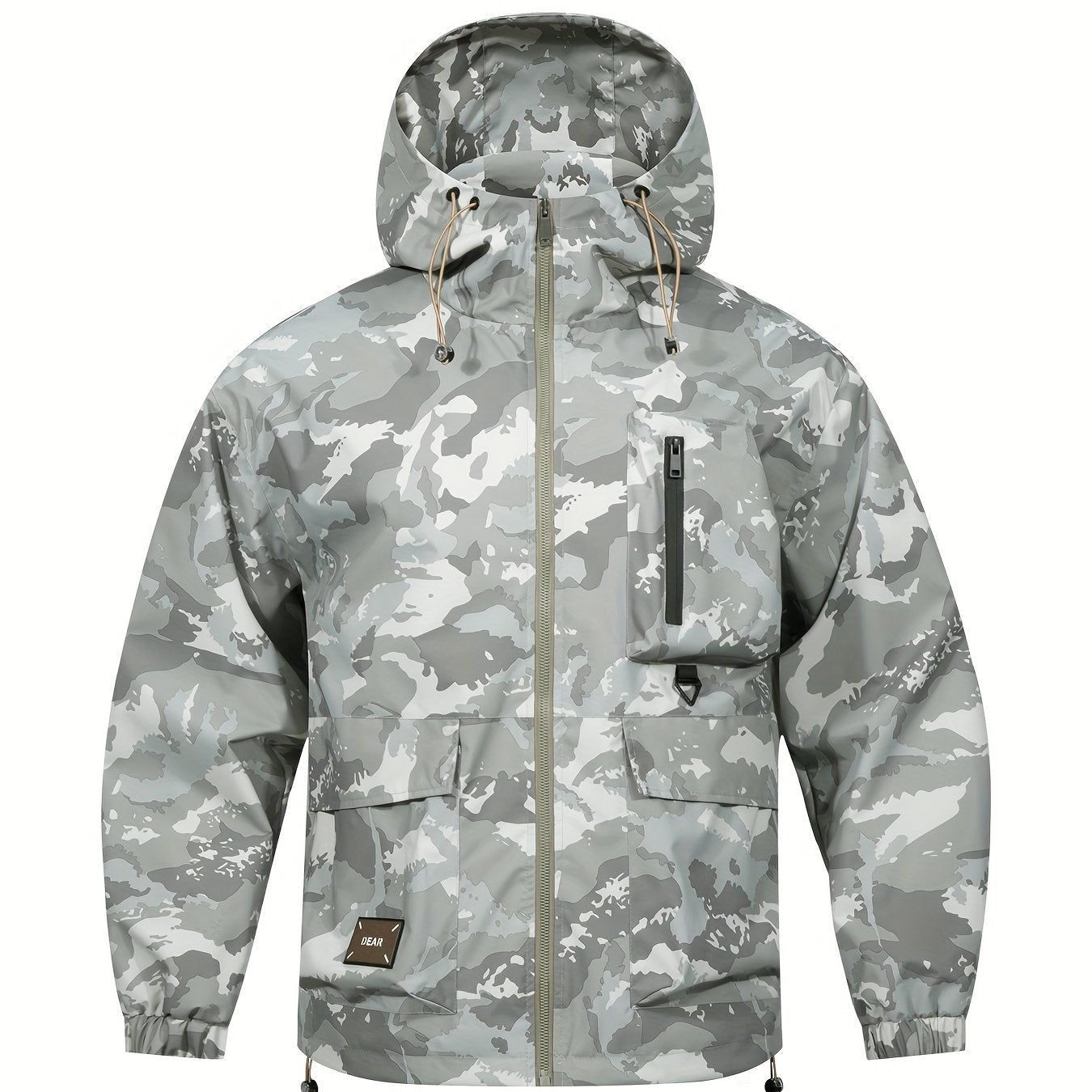 Veste pour homme avec motif camouflage et capuche – décontractée et confortable