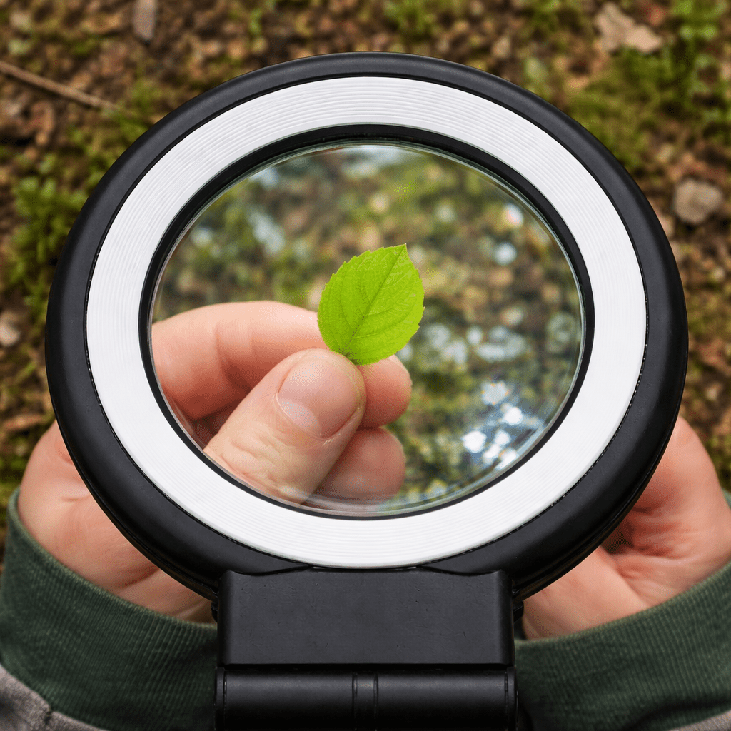 Loupe pliable haute puissance avec grossissement 10×/30× et 18 LED