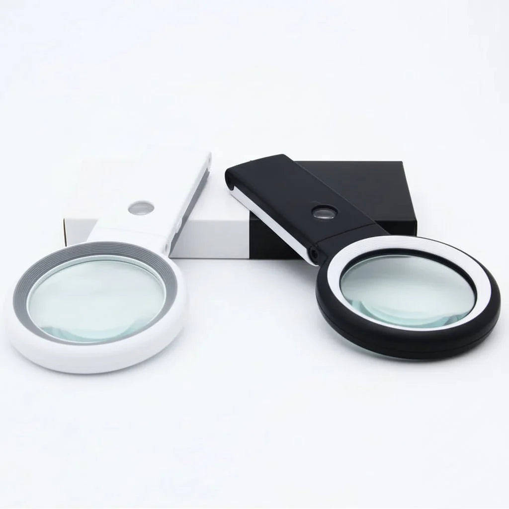 Loupe pliable haute puissance avec grossissement 10×/30× et 18 LED