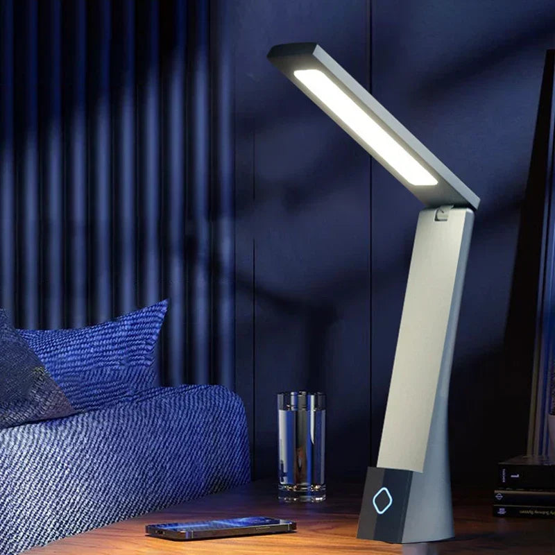 Lampe de bureau LED à intensité variable avec bras flexible – Lampe de bureau USB moderne pour bureau