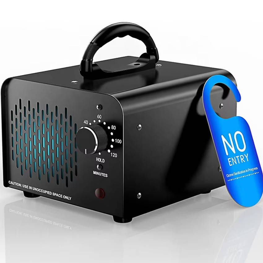 Générateur d'ozone haute capacité avec éliminateur d'odeurs de 70 000 mg, élimination des odeurs jusqu'à 6 000 pieds carrés, ioniseur et ozonateur pour la fumée, voiture, cave et pièce pour animaux de compagnie