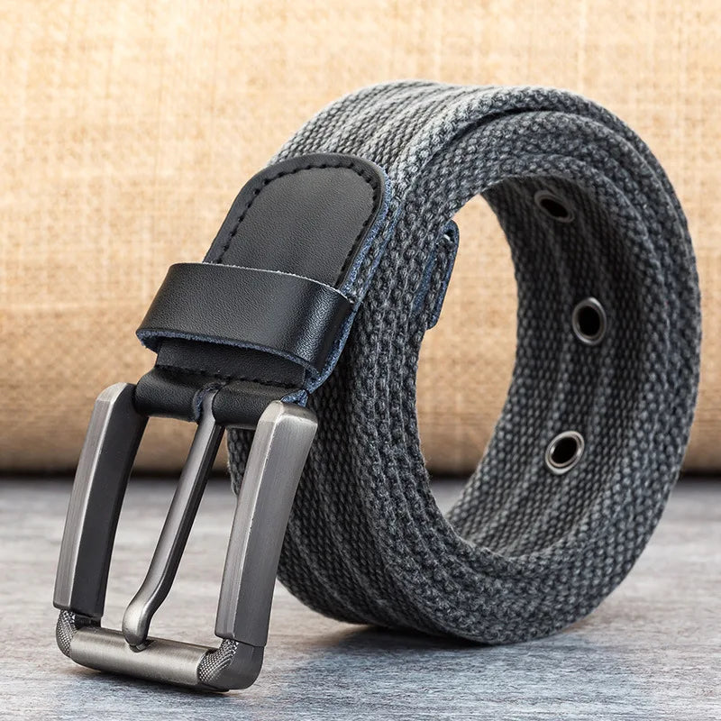 Ceinture tissée durable pour hommes avec accents en cuir