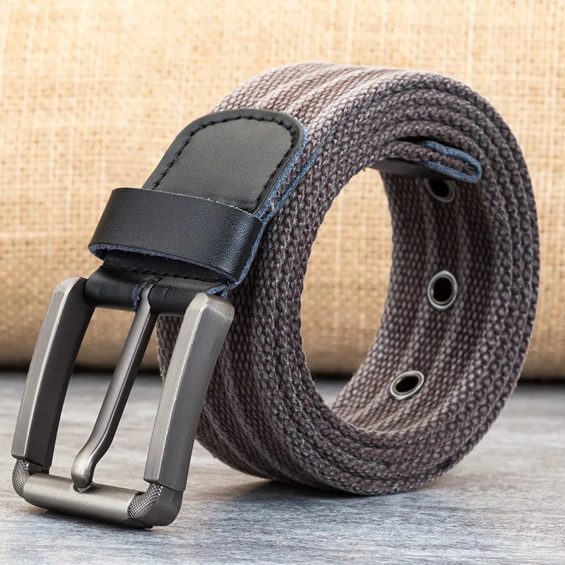 Ceinture tissée durable pour hommes avec accents en cuir