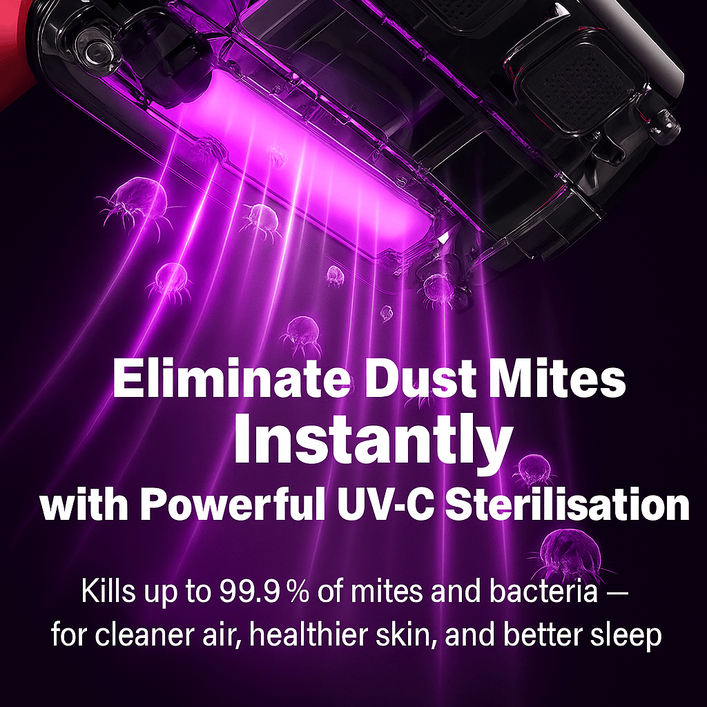 Aspirateur manuel UV anti-acariens | Pour matelas, canapé et lit