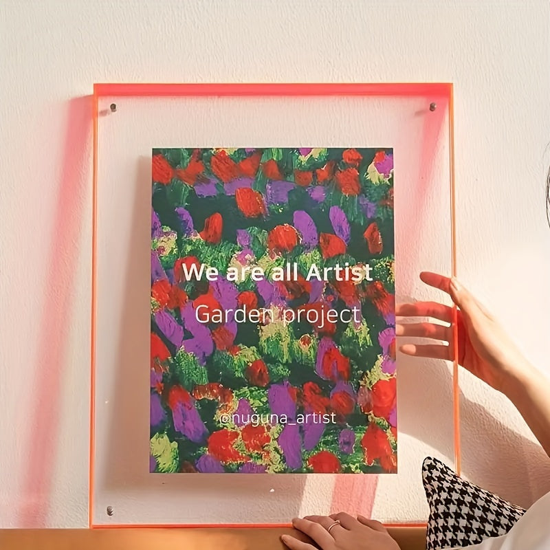 VividFrame – Cadre photo transparent coloré pour mur et table