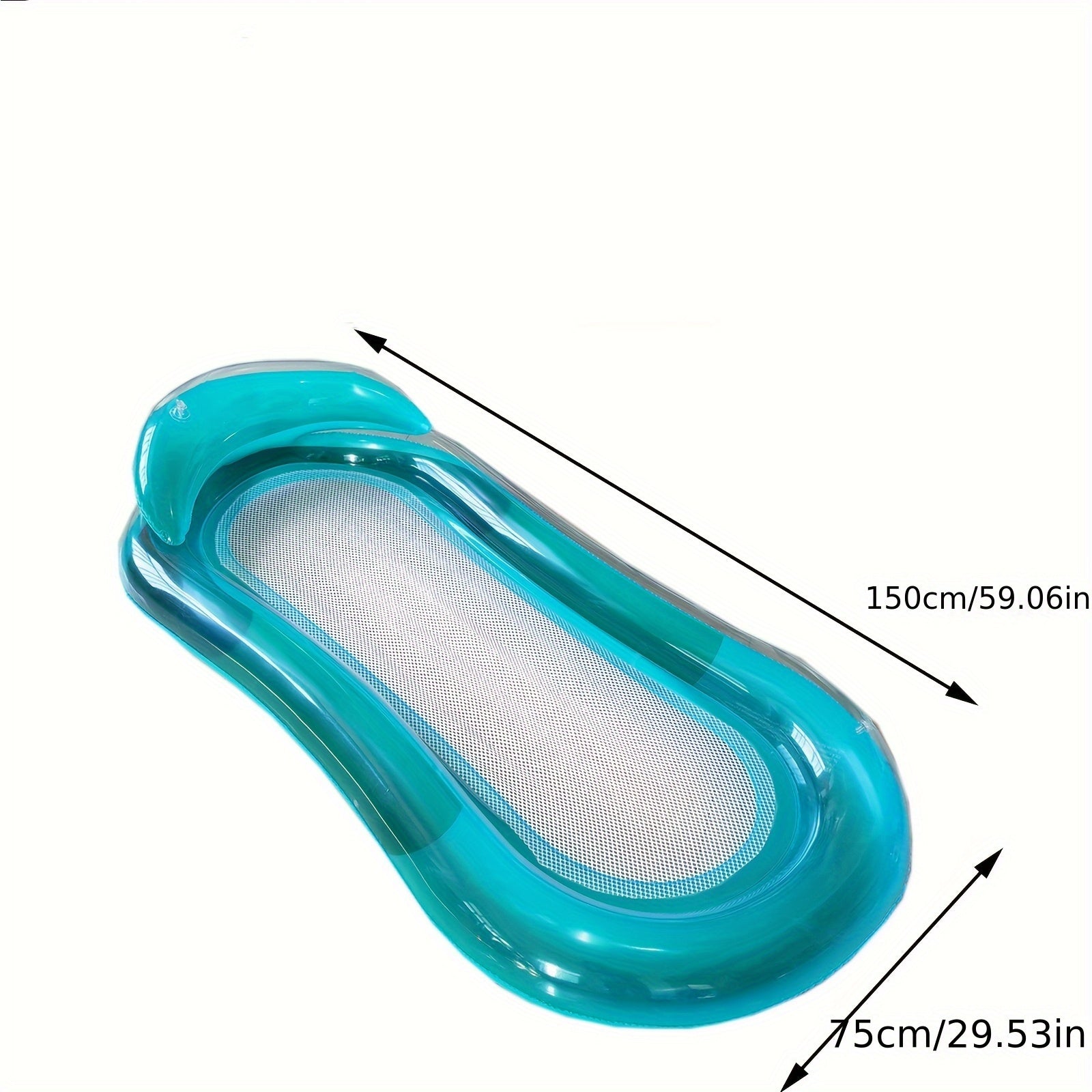 Matelas gonflable de piscine avec dossier et surface en maille pour la détente dans l'eau