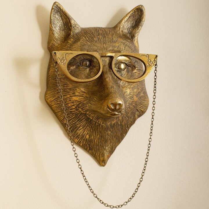 ArtBeest Décoration murale tête d'animal – Figurines ludiques peintes à la main en résine | Élévateur à bol