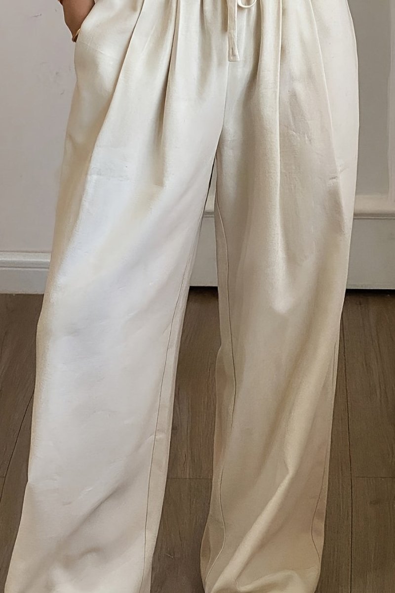CAVENZA – Pantalon ample en lin pour les loisirs
