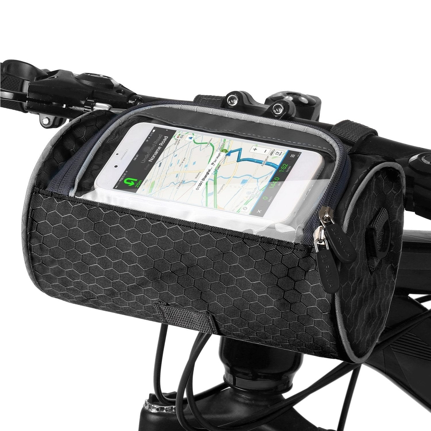 Sac de guidon pratique pour vélo avec porte-smartphone et matériau résistant à l'eau