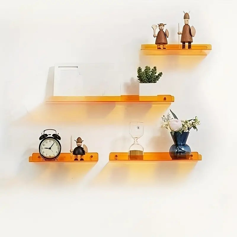 Étagère murale flottante industrielle en MDF avec supports métalliques, étagère de douche pratique, bleu, 30/40/50 cm