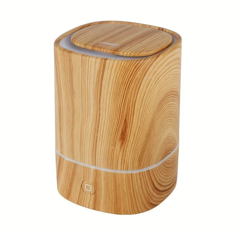 Humidificateur d'air à ultrasons aspect bois – Diffuseur d'arômes silencieux avec LED et arrêt automatique