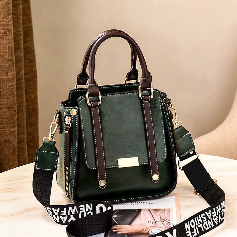 Sac bandoulière en cuir PU – style vintage