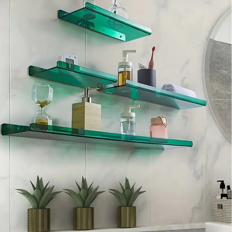 Étagère murale flottante industrielle ShelfEase, MDF et supports métalliques, facile à installer, tailles 30/40/50 cm